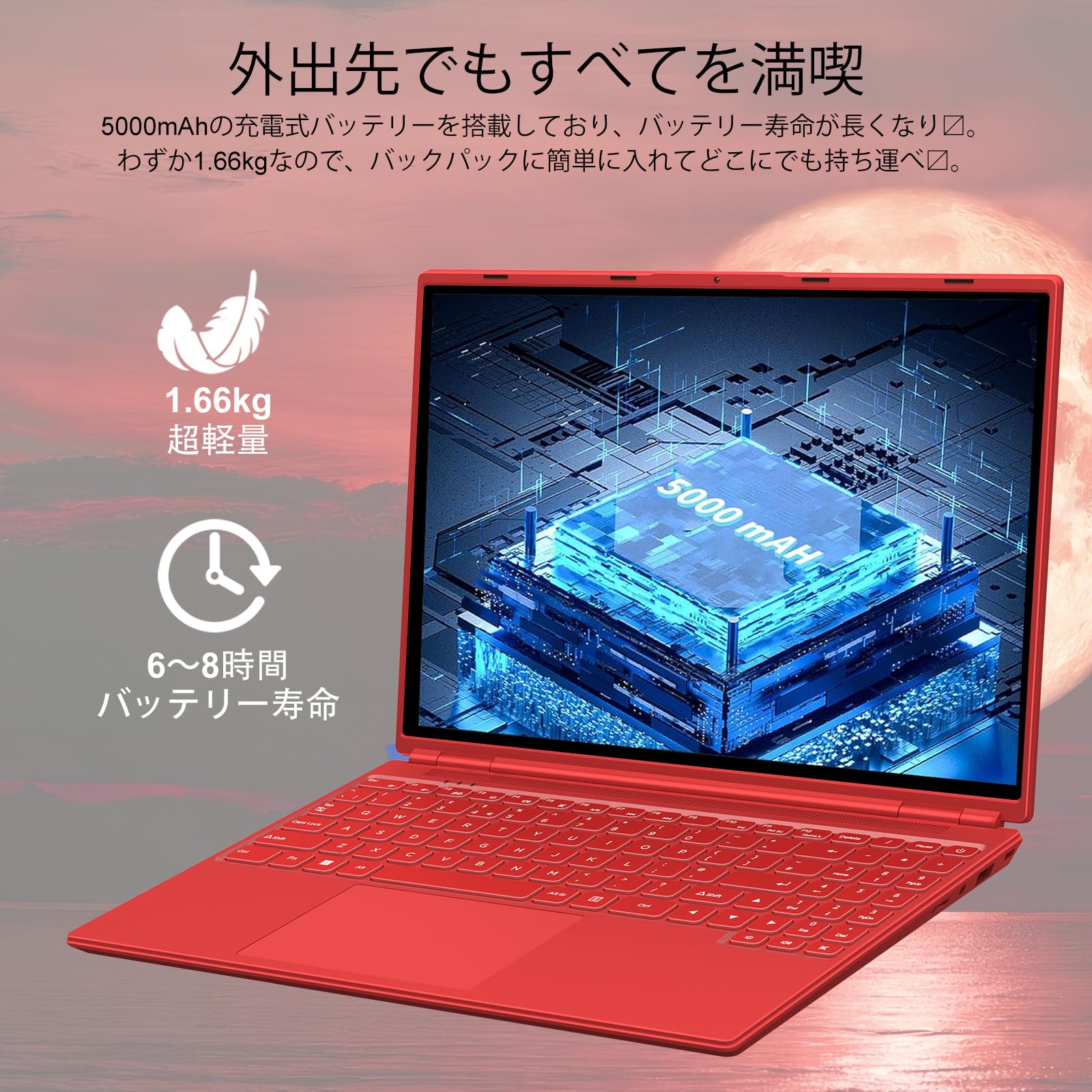 Amazon.co.jp: Ruzava Laptop 16 Inch with Win 11 12GB + 512GB